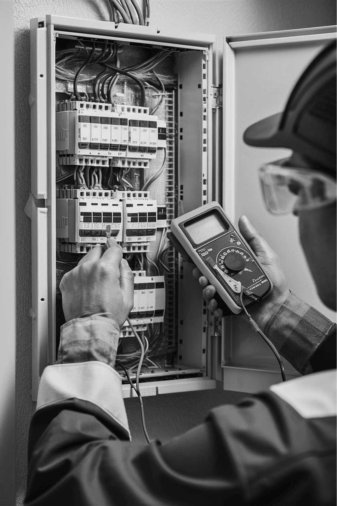 Electrician at work