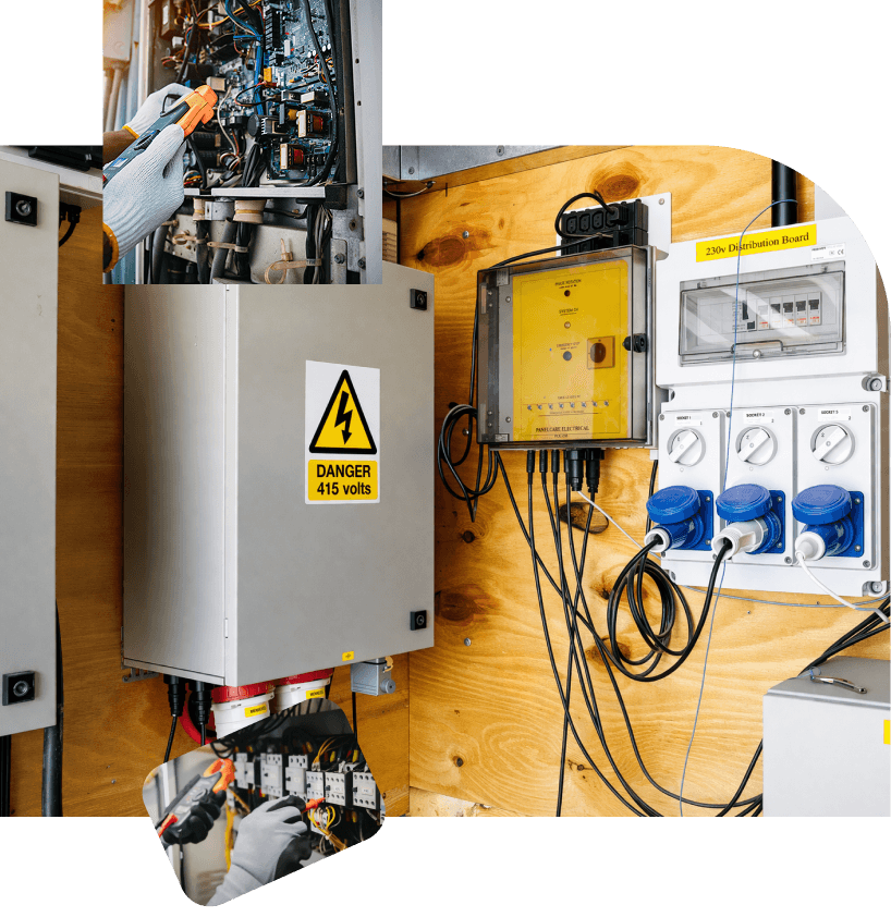 Electricians at work